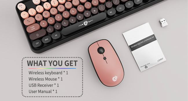 cute complete keyboard mouse bundle