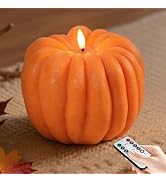 Flameless Pumpkin Candles with Timer - Fall Home Decor Indoor, LED Light Up Pumpkins for Mantel T...