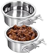 Kennel Water Bowl, 2 Packs No Spill Hanging Cage Crate Bowl for Cat, Small Dog Feeder -2 Cups / 1...