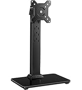 Perlegear Monitor Stand, Freestanding Monitor Mount for 13-34 inch Screens with 360 Degree Rotati...