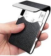 Padike Professional Business Card Holder PU Leather Business Card Case Name Card Holder Slim Meta...