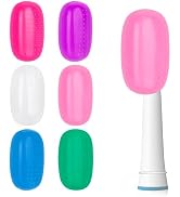 Hooqict 6 Pack Toothbrush Covers Toothbrush Head Cover Caps Silicone Toothbrush Protector Cap Tra...