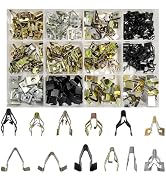 NYTKL 240PCS Car Dashboard Trim Clips, 12 Sizes Metal Trim Panel U-Clips Auto Body Fasteners, Uni...