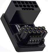 IYUANEPRO 12VHPWR 180-Degree Angled Adapter, 600W PCIe 5.0 Power Adapter ATX 3.0 16 Pin (12+4) Co...