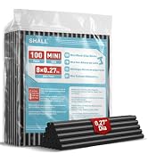 SHALL Mini Hot Glue Sticks, 0.27” Dia x 8” Long, 100 Pack Black Glue Gun Sticks for All-Temp Mini...