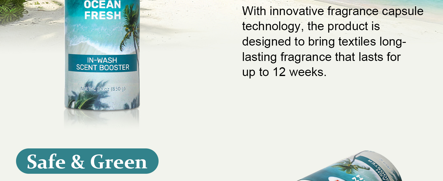 In Wash Scent Booster Beads -bring textiles long-lasting fragrance that lasts for 12 weeks
