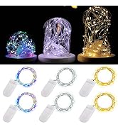 Ostwiki Fairy Lights Battery Operated String Lights, 6 Pack Mini Lights 20 LED 7ft Twinkle Firefl...
