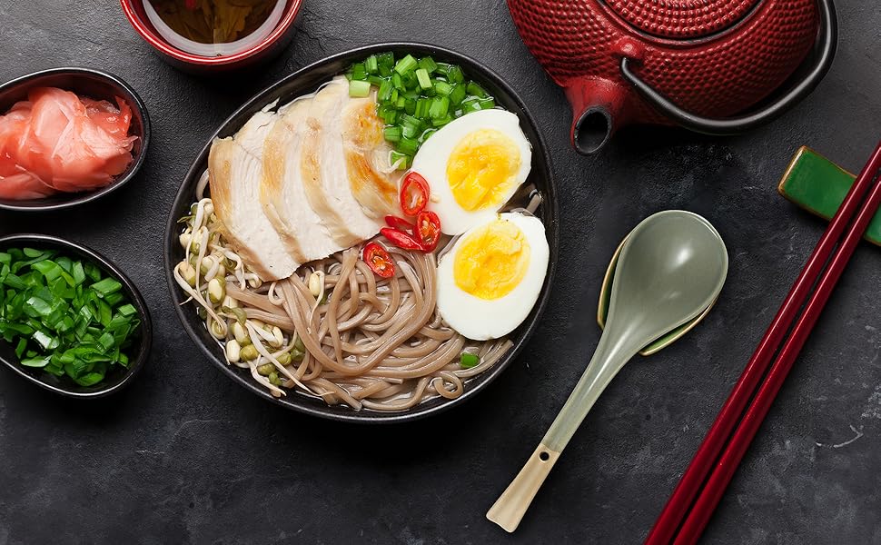 Asian soup spoons