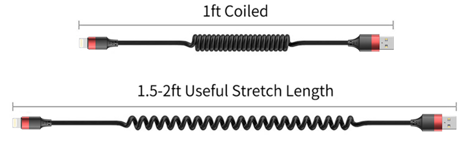 coiled lightning cord