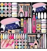 Acrylic Nail Kit for Beginners with Everything Nails Kit Acrylic Set with Drill and U V Light Pro...