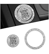 Bling Push Start Button Cover Compatible with Audi,Romantic Rhinestone Engine Start Button Cover ...