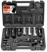 MateAuto Oxygen Sensor Socket Set, 16PC O2 Sensor Removal Socket and Thread Chaser Set w/ 1/2" Sw...