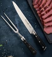 Cutluxe Turkey Carving Knife Set – Carving Fork & Carving Knife for Meat, BBQ, Brisket – Razor Sh...