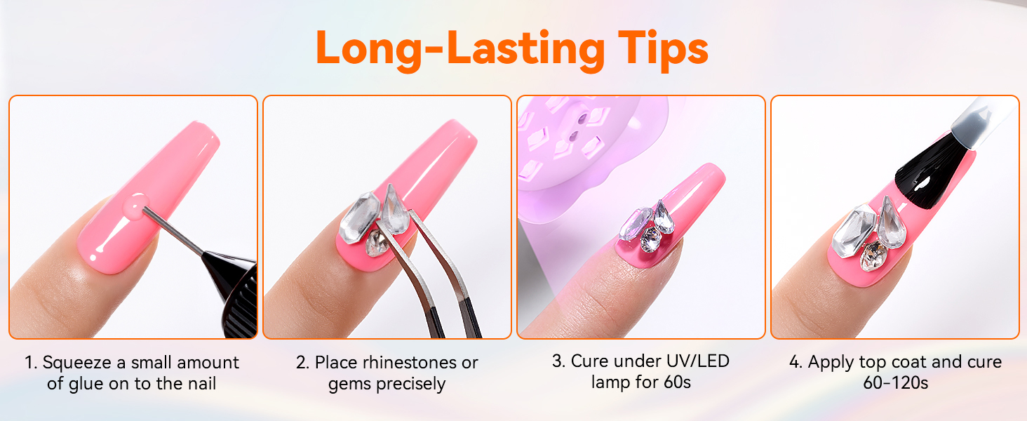 nail charms and gems