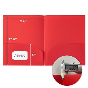 Colored Plastic Folders with Pockets Two Pocket Folder Business Card Holder for High School