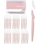 Eyebrow Razor for Women, 30 Pcs Dermaplane Razor for Women Face, Multipurpose Face Wheat Pink Raz...