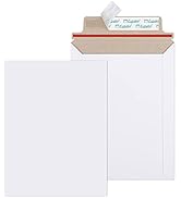 Eupako 100 Pack 6x8 Photo Document Mailer White Stay Flat Self-Seal Cardboard Envelopes for CDs, ...