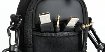 Compact Camera Bag by USA Gear with Rain Cover and Shoulder Sling Strap