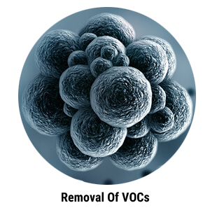 removes Volatile organic compound