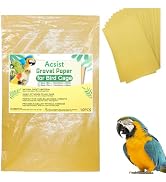 Acsist 10PCS Gravel Paper for Bird Cage, 17 x 11 inch Cuttable Sea Sand Paper Liners, Calcium San...