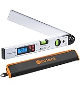 Neoteck Aluminum Digital Angle Finder Protractor 225° 16 inch Backlit LCD Digital with Horizontal...