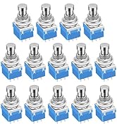 DaierTek 14pcs Guitar Effect Pedal 3PDT Footswitch 9 Pin Latching Stomp Push Button Foot Switch T...
