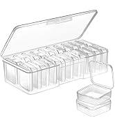 DUOFIRE 20 Pieces Plastic Bead Organizer, Craft Organizers and Storage Bead Storage Containers Sm...