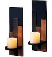 AimtoHome Wall Sconce Candle Holder Wall Mounted Wood Candle Holders for Home Decoration Wall Mou...