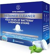 Retainer Cleaner Tablets for Invisalign Approved for Ultrasonic Cleaners -240 Denture Cleaning Ta...