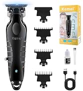 KEMEI PG2299 Professional Hair Clippers for Men, Cordless Beard Trimmer, Electric T-Blade Zero Ga...