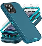 YKHJKLEC for iPhone 12 Case/iPhone 12 Pro Case, Military Grade 3 in 1 Heavy Duty Shockproof/Drop ...