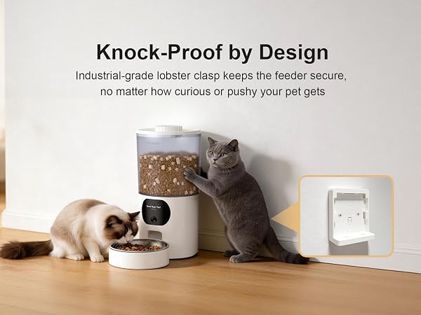 Automatic Cat Feeder with 2K Camera 5G/2.4G WiFi 6.5L Smart Pet Feeder for Cat & Small Dog