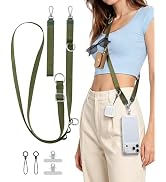 COCASES Phone Lanyard Crossbody Strap, Cell Phone Lanyard with Detachable Wrist Strap, Anti-Theft...