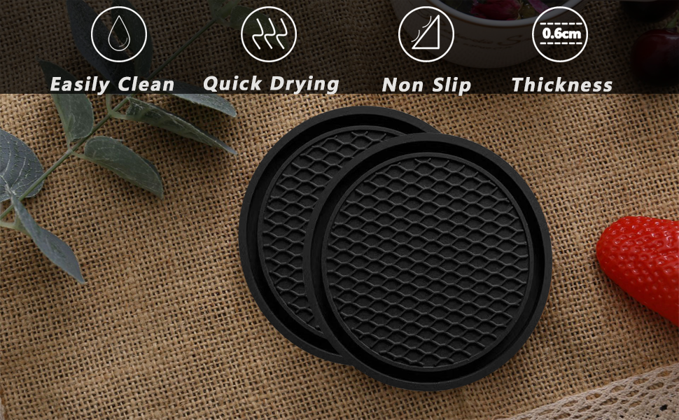 car coasters black