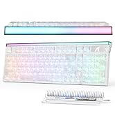 ATTACK SHARK R98HE Wired RT 8K Mechanical RGB Gaming Keyboard-Ice White | 0.005mm Accuracy,0.08MS...