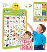 Electronic Alphabet Wall Chart, Talking ABC, 123s, Music Poster, Kids Montessori Toys for Toddler...