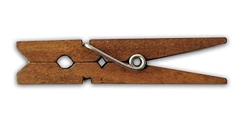 small size clothespins pack of 50 pieces jacobean color