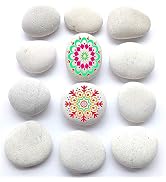 BigOtters Painting Rocks, 12 Rocks 2-3 inches Painting Kindness Rocks Mandala Painting Favors for...
