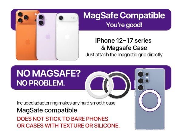 magsafe phone ring holder for iphone 17 16 15 14 13 12 pro max plus air