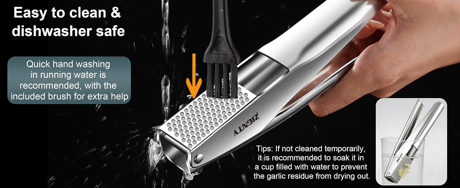 No Need to Peel Garlic Ginger Crusher & Masher Easy Squeeze