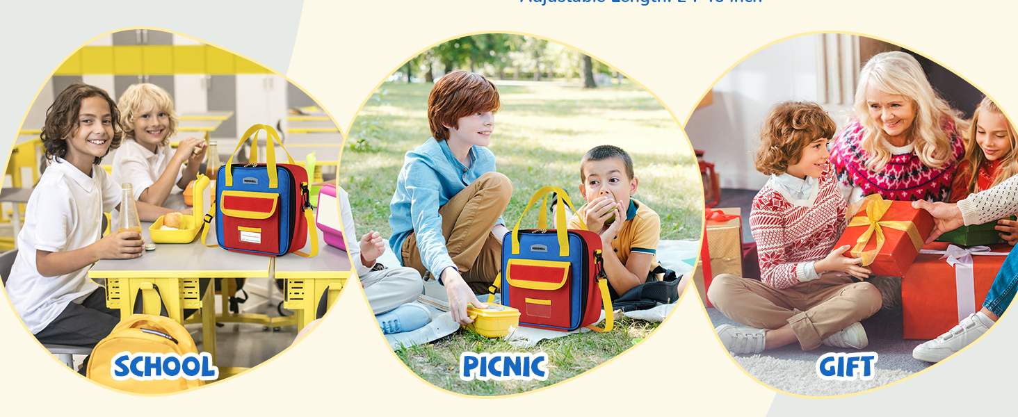 red blue lunch box kids for boy