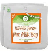 Pro Quality Nut Milk Bag 2 Pack - 12"X12" XL Bags - Commercial Grade Reusable All Purpose Food St...