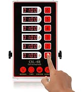 BEAMNOVA 6 Channel Digital Kitchen Timer with Loud Adjustable Alarm, Stainless Steel Commercial C...