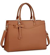 Laptop Bag for Women 15.6 Inch Waterproof Leather Tote Bag Lightweight Business Office Work Bag B...