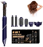 6 in 1 Blow Dryer Brush, Air Curling Iron Air Styler,Negative Ionic Hair Dryer Brush Set,Air Drye...