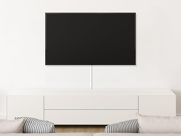 One-Cord Cable Raceway Cable Hider, Paintable Wire Hiders Cable Cover for Wall Mounted TV