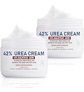 OUKEYA Urea Cream 42% plus Salicylic Acid 2% Net 5.29 Oz for Dry Cracked Feet,Heels,Knees,Elbows,...