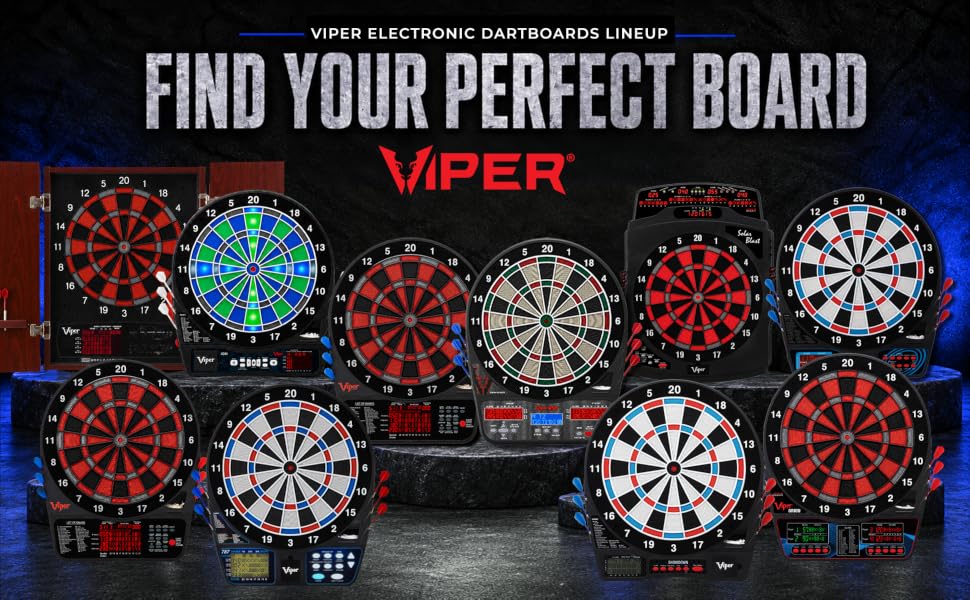 Viper Soft Tip Electronic Dartboard with LCD Scoreboard, 57 Games, 16 Player Multiplayer Competition