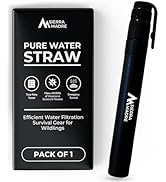 Sierra Madre Portable Water Filter Straw – 264 Gallon Water Filtration for Backpacking, Camping, ...