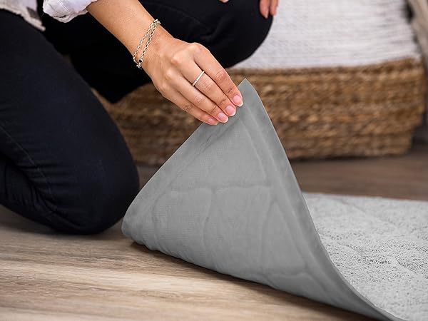 Litter Mat Grey Non-Slip Backing